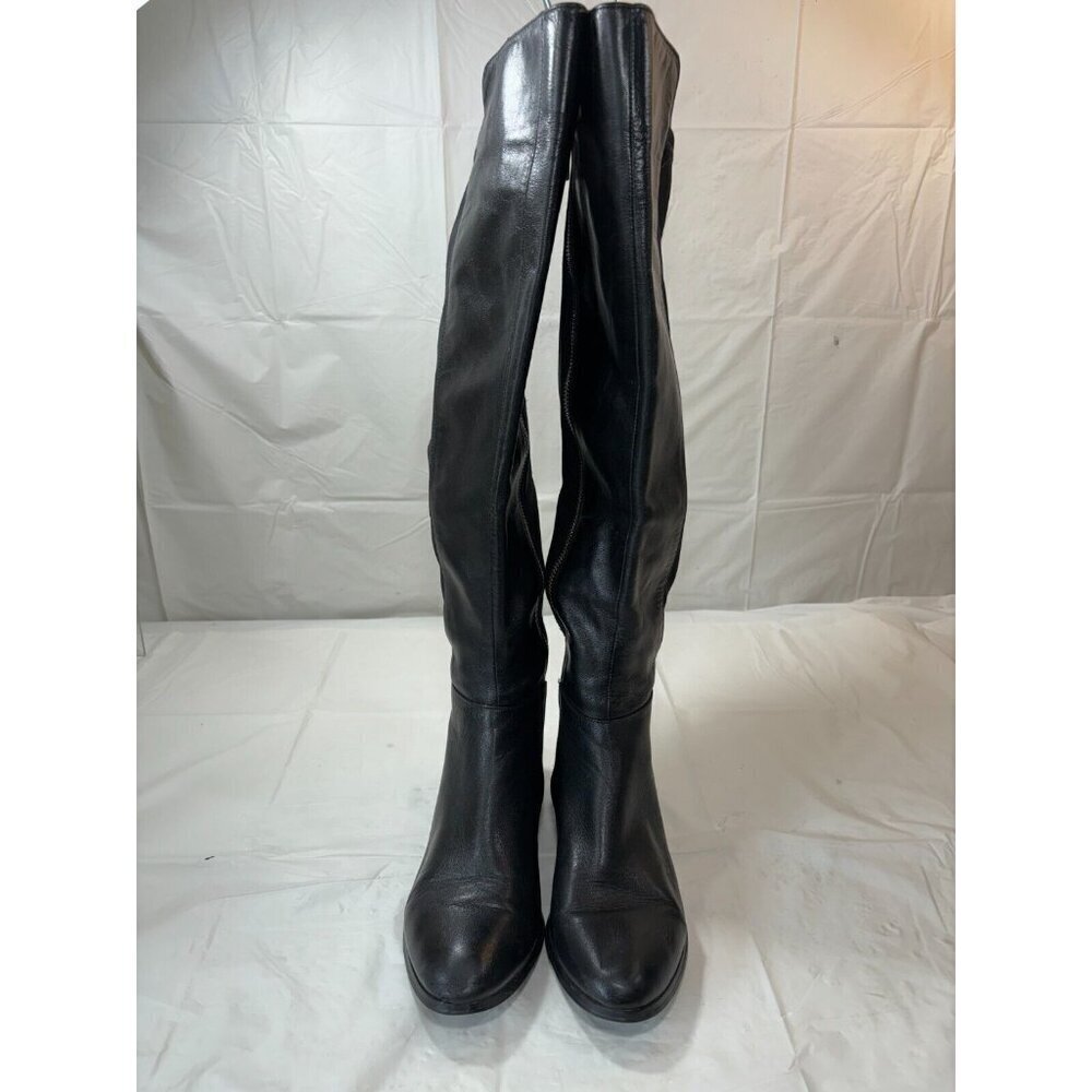 Michael Kors Bromley Side Zip Leather Boots Black Women Sz 7 M - Picture 8 of 15